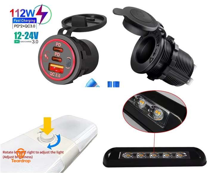 Електропостачання  12V розетки +  освітлення
